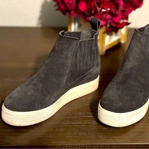 Dolce Vita Grey Suede Platform Sneakers